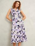 Hobbs Shauna Sleeveless Floral Print Midi Dress, Multi
