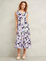 Phase Eight Nora Chiffon Floral Midi Dress, Multi