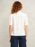 Hobbs Karis Scallop Trim Blouse, White
