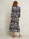 Hobbs Jilly Abstract Floral Top, Navy/Multi