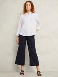 Hobbs Vita Linen Three Quarter Sleeve Shirt, White
