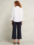Hobbs Vita Linen Three Quarter Sleeve Shirt, White