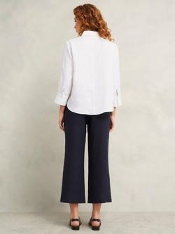 Hobbs Vita Linen Three Quarter Sleeve Shirt, White - view 2, White