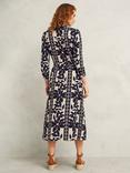 Hobbs Lyra Abstract Floral Skirt, Navy/Multi