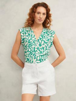 Hobbs Chelsea Pure Linen Shorts, White, White