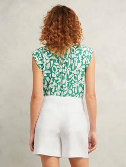 Hobbs Chelsea Pure Linen Shorts, White - view 2, White