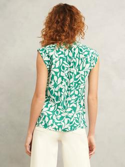 Hobbs Teresa Ditsy Floral Top, Green/Ivory - view 2, Green/Ivory