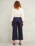 Hobbs Josephine Cropped Pure Linen Trousers, Navy