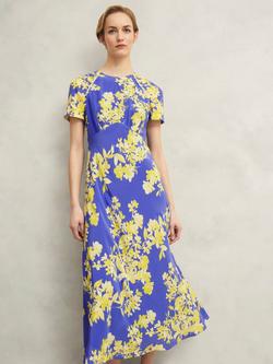 Hobbs Ann Floral Pure Silk Dress, Multi, Multi