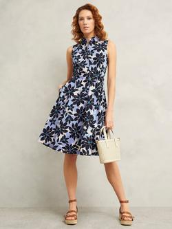 Hobbs Beki Floral Sleeveless Dress, Multi, Multi