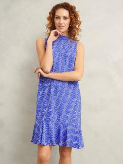 Hobbs Ellis Spot Dress, Blue/Multi, Blue/Multi