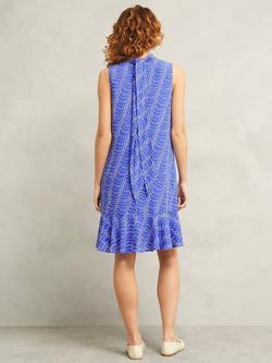 Hobbs Ellis Spot Dress, Blue/Multi - view 2, Blue/Multi