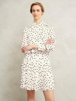Hobbs Francesca Polka Dot Dress, Multi, Multi