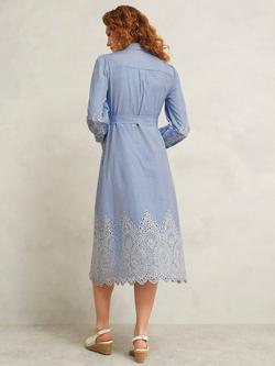 Hobbs Juliette Stripe Shirt Dress, Blue/Multi - view 2, Blue/Multi