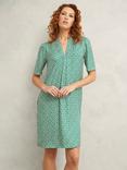 Hobbs Lucille Geometric Mini Dress, Green/Multi