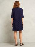 Hobbs Marcia Broderie Tunic Dress, Navy Blue