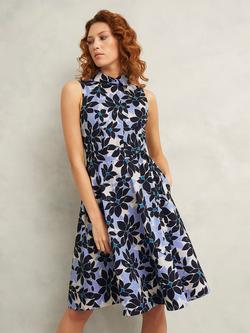 Hobbs Petite Beki Floral Sleeveless Dress, Multi, Multi