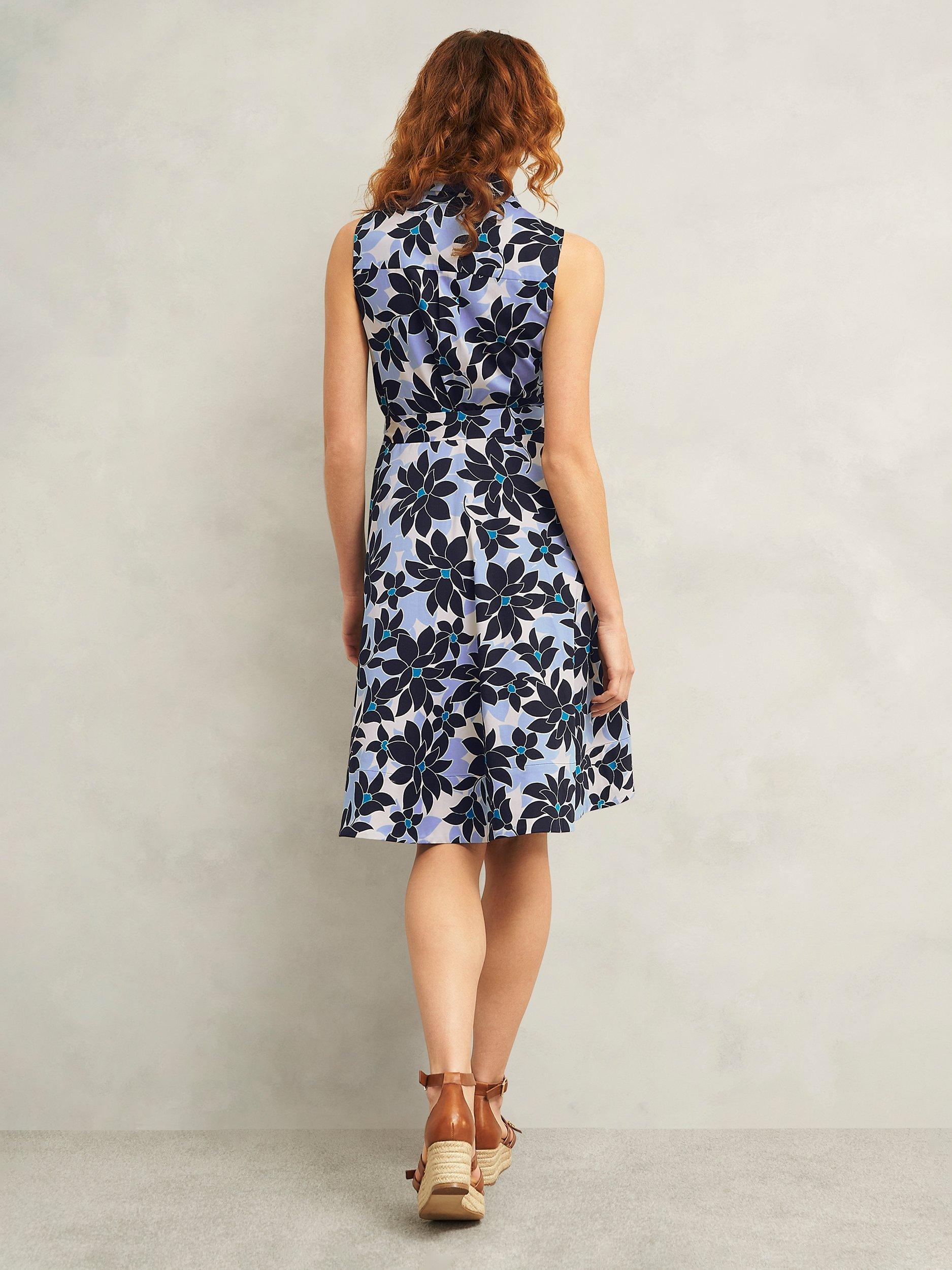 Product image 2 of 5, which shows Hobbs Petite Beki Floral Sleeveless Dress, Multi, 10