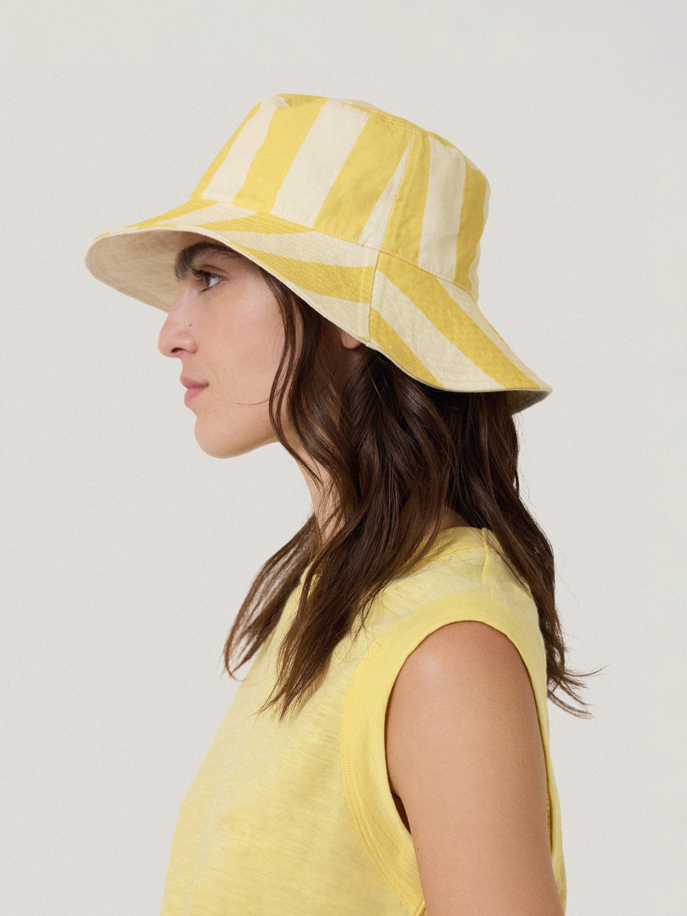 Product image 2 of 6, which shows Jigsaw Cotton Stripe Bucket Hat