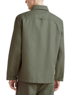Benetton Linen Blend Regular Fit Utility Shirt, Mid Green - view 2, Mid Green
