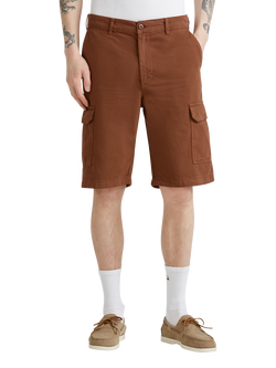 Benetton Garment-Dyed Worker Cargo Shorts, Brown, Brown