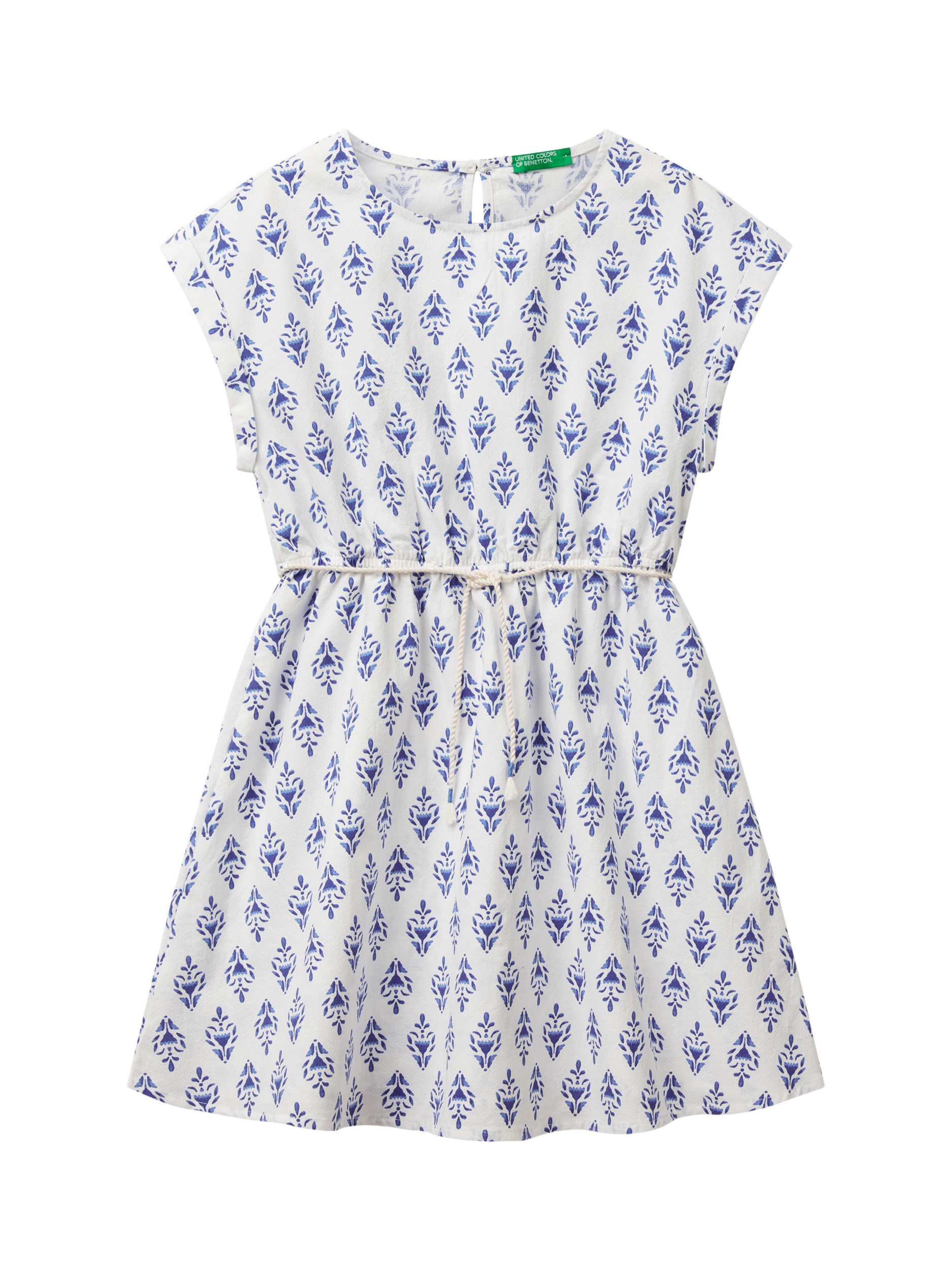 Product image 1 of 3, which shows Benetton Kids' Junior Dress, Blue, 6-7 years