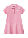 Benetton Cotton Blend Polo Shirt Dress