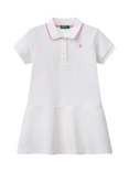 Benetton Cotton Blend Polo Shirt Dress