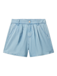 Benetton Kids' Cotton Denim Shorts, Light Blue
