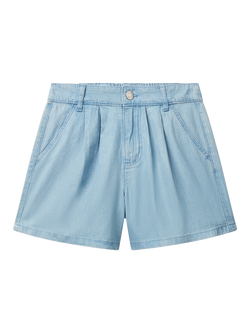 Benetton Kids' Cotton Denim Shorts, Light Blue, Light Blue