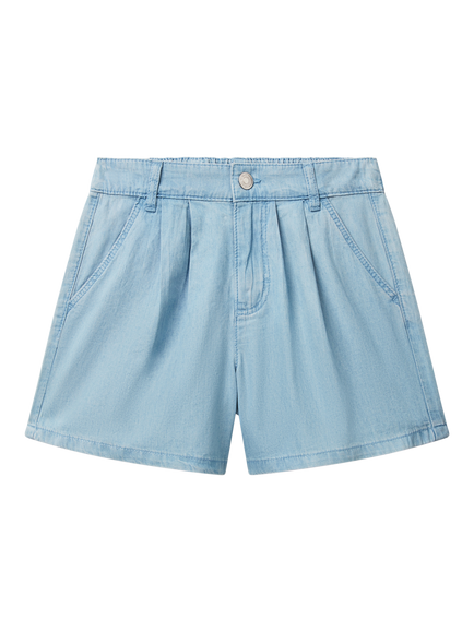 Benetton Kids' Cotton Denim Shorts, Light Blue, Light Blue