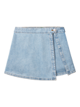 Benetton Kids' Cotton Denim Skort, Medium Blue