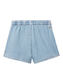 Benetton Kids' Cotton Denim Skort, Medium Blue - view 2, Medium Blue