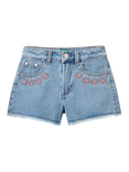Benetton Kids' Junior Denim Shorts, Medium Blue