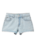 Benetton Kids' Junior Denim Shorts, Light Blue