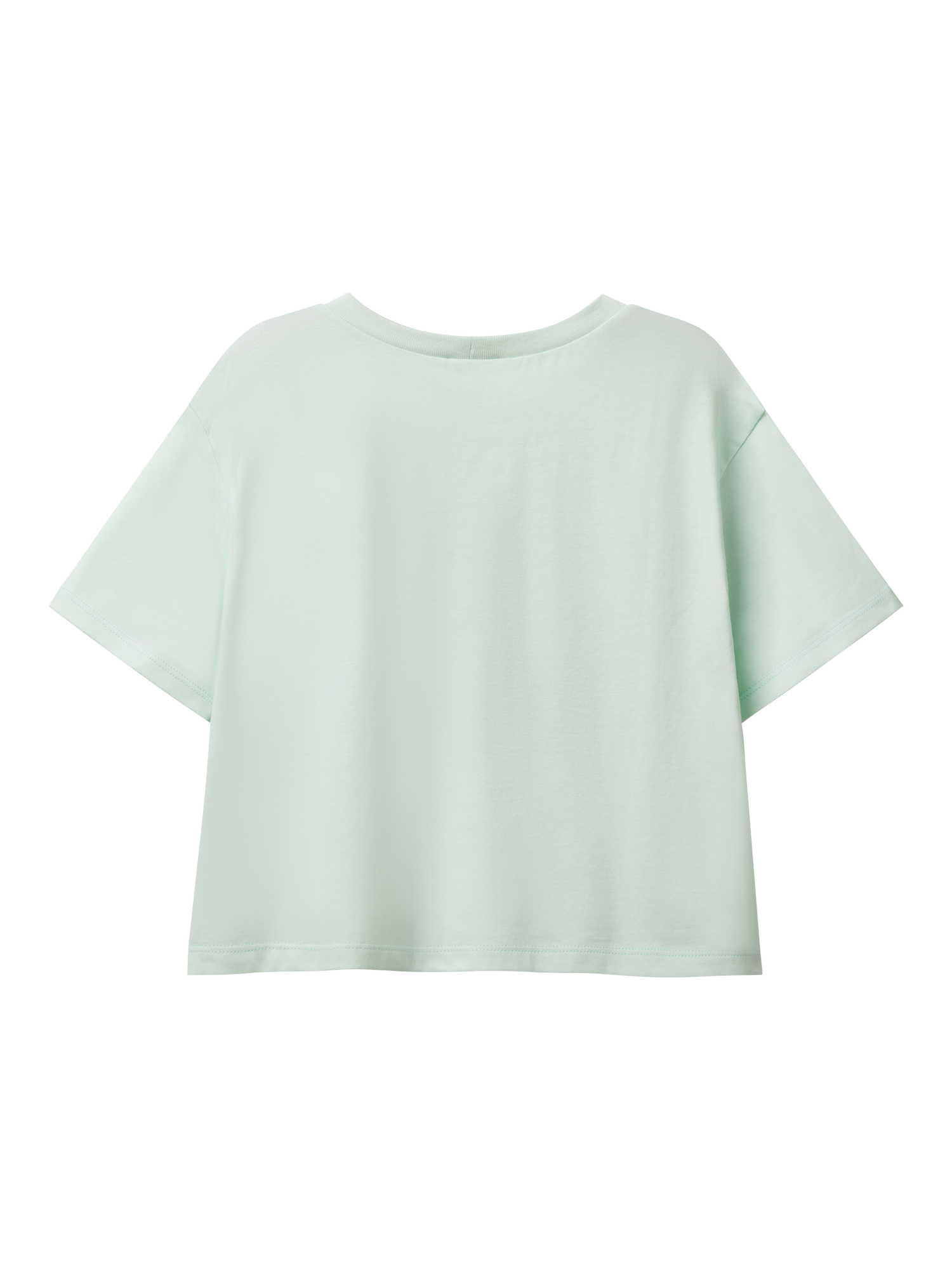 Product image 2 of 3, which shows Benetton Kids' Cotton Sea Life Graphic T-Shirt, Teal Green, 11-12 years