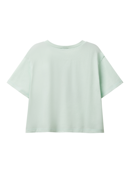 Benetton Kids' Cotton Sea Life Graphic T-Shirt, Teal Green - view 2, Teal Green