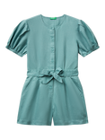 Benetton Kids' Junior Playsuit, Teal Green