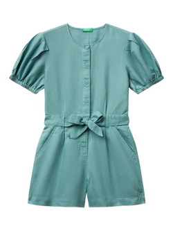 Benetton Kids' Junior Playsuit, Teal Green, Teal Green