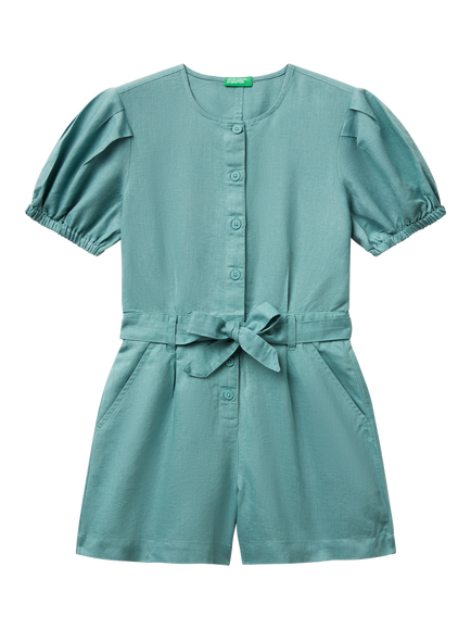 Benetton Kids' Junior Playsuit, Teal Green, Teal Green