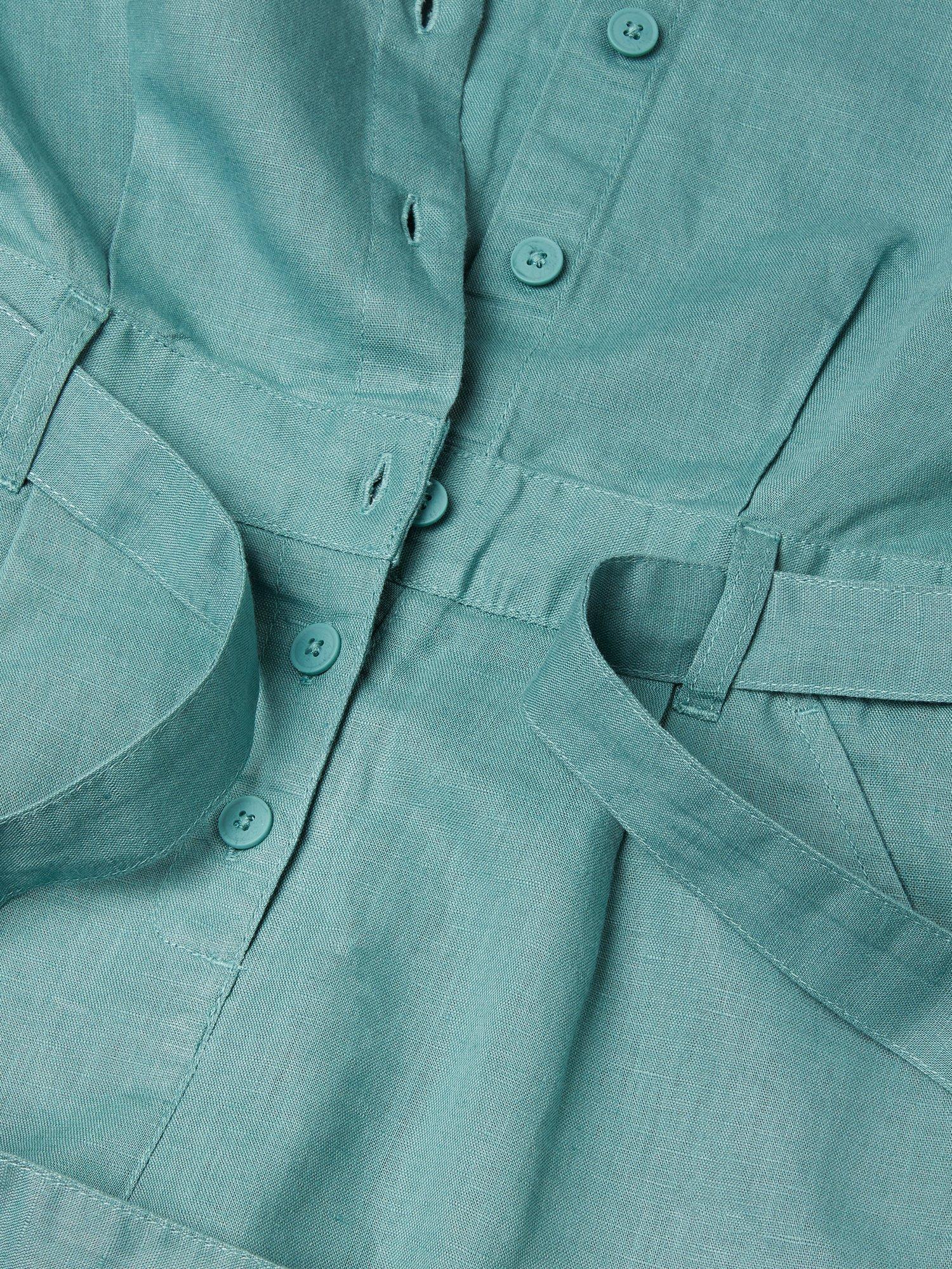 Product image 3 of 3, which shows Benetton Kids' Junior Playsuit, Teal Green, 6-7 years