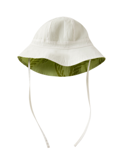 Benetton Baby Cotton Reversible Sun Hat, Light Green, Light Green