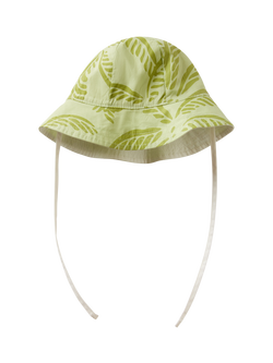 Benetton Baby Cotton Reversible Sun Hat, Light Green - view 2, Light Green