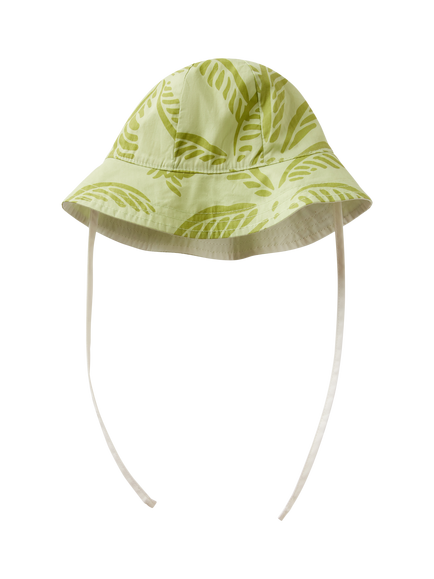 Benetton Baby Cotton Reversible Sun Hat, Light Green - view 2, Light Green