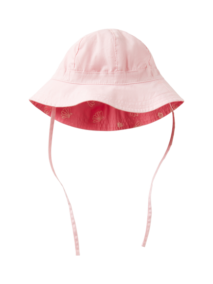 Benetton Baby Cotton Reversible Sun Hat, Pastel Pink, Pastel Pink