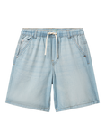 Benetton Kids' Cotton Denim Bermuda Shorts, Light Blue