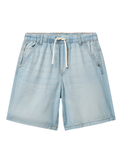 Benetton Kids' Cotton Denim Bermuda Shorts, Light Blue, Light Blue