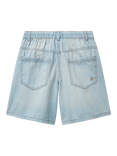 Benetton Kids' Cotton Denim Bermuda Shorts, Light Blue