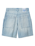 Benetton Kids' Junior Light Weight Chambray Denim Shorts, Sky Blue