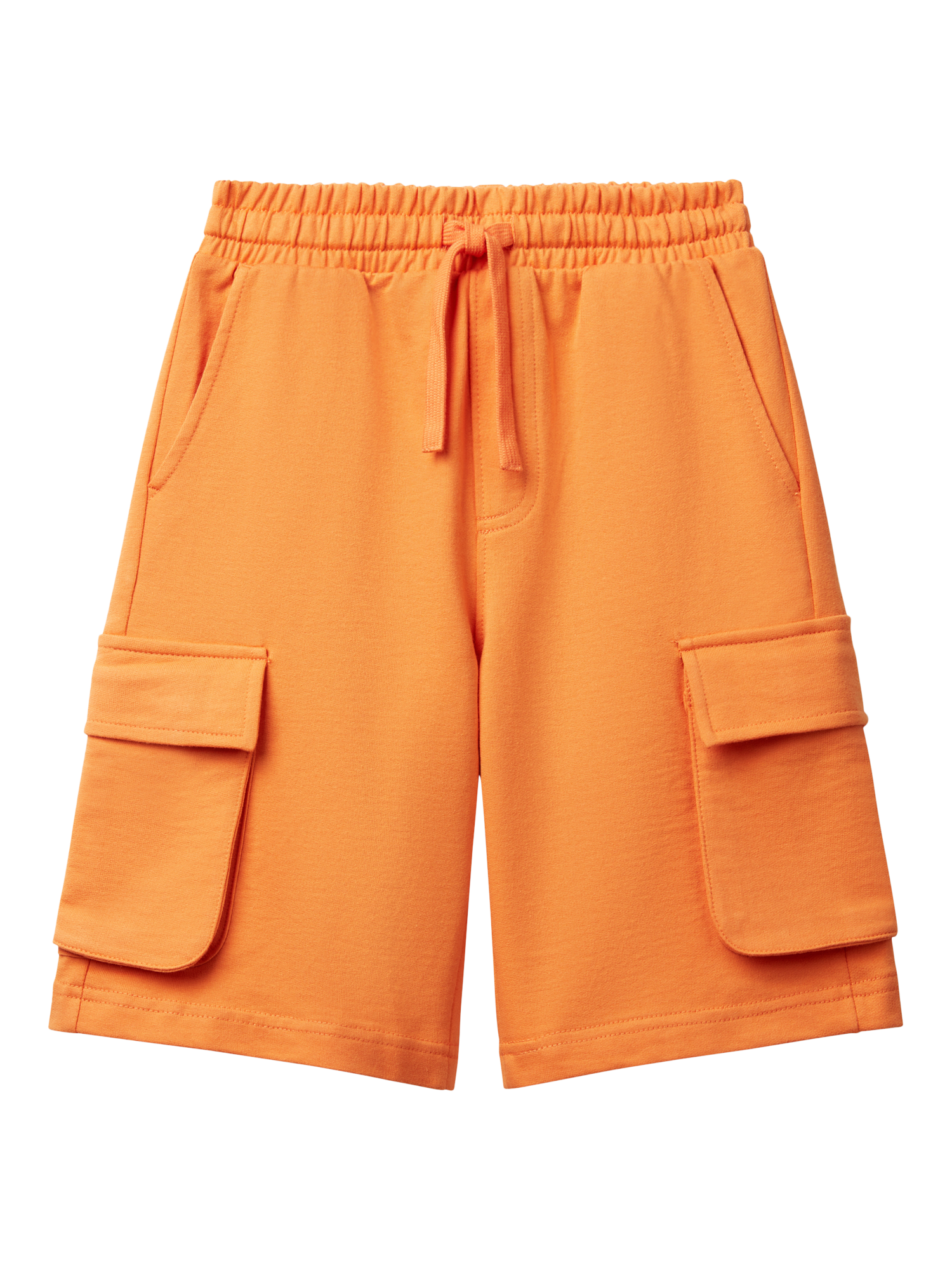 Product image 1 of 3, which shows Benetton Kids' Cotton Bermuda Shorts, Apricot, 6-7 years